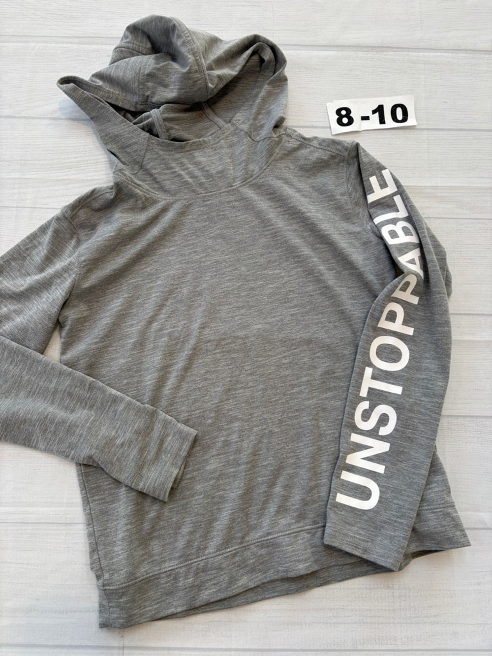 Athleta Girl Heather Gray Hooded Pullover